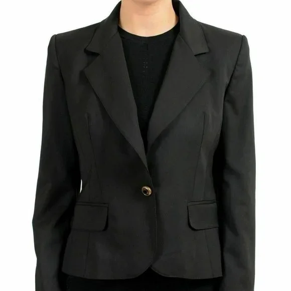 Blazer Femme JUST CAVALLI En Laine Et Polyester - Noir - Taille L (IT 44) - Neuf Avec étiquettes